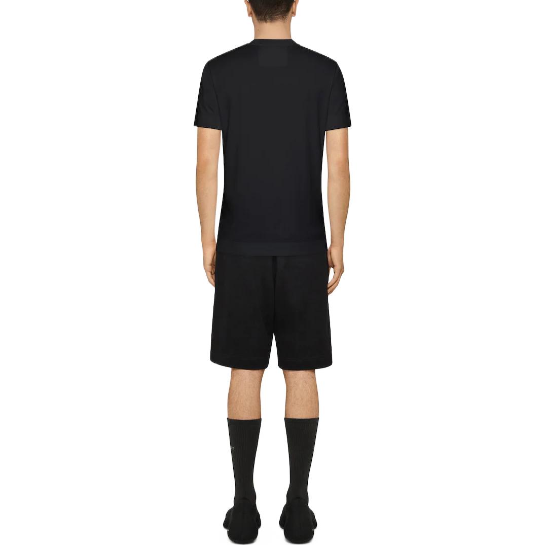 GIVENCHY SS22  Black Crewneck T-Shirt with Solid Logo Print. BM71F83Y6B-001 圖 5