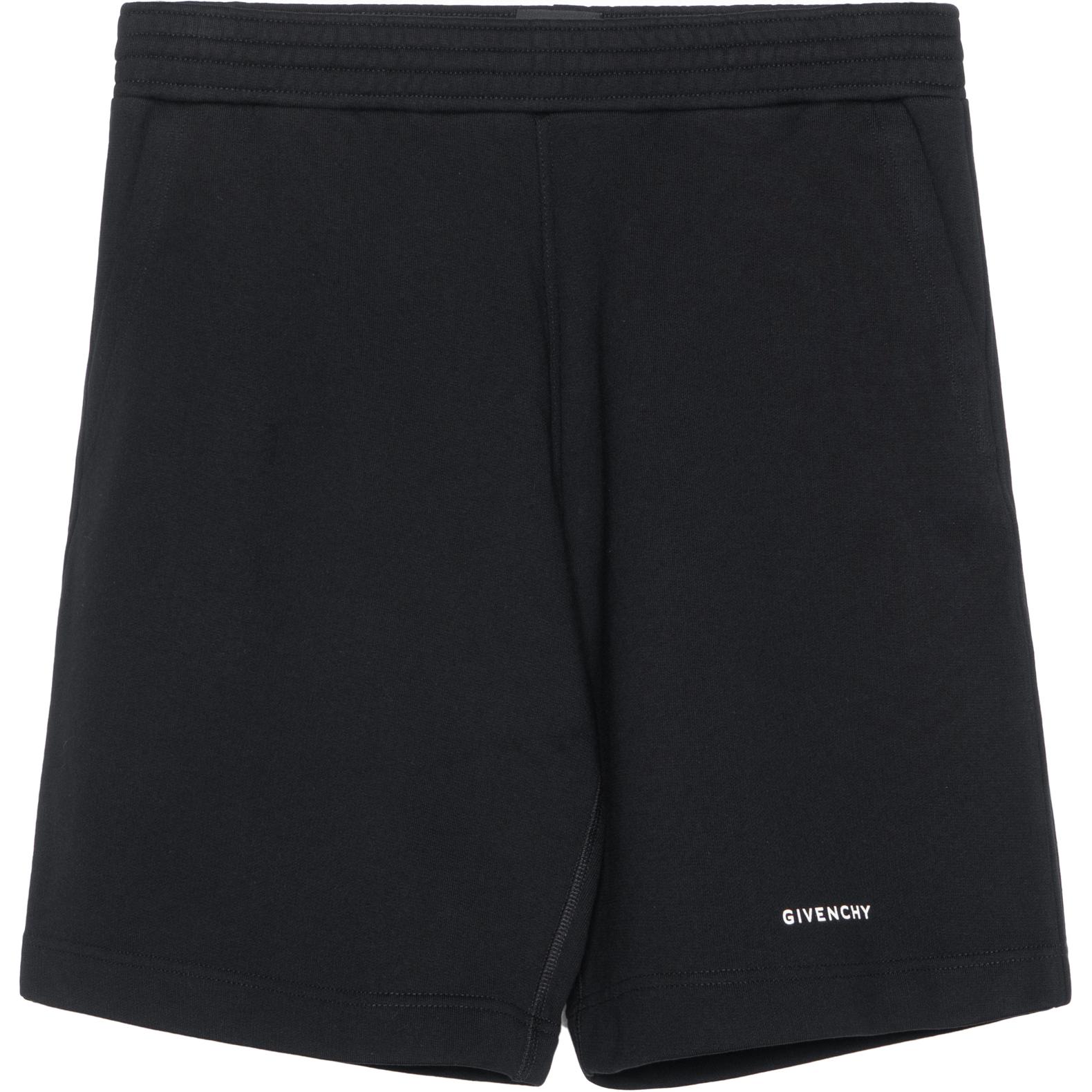Givenchy SS22  Black Logo Cotton Bermuda Shorts BM515B3Y78-001