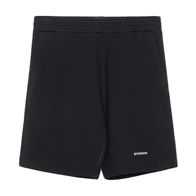 Givenchy SS22 Black Logo Cotton Bermuda Shorts BM515B3Y78-001