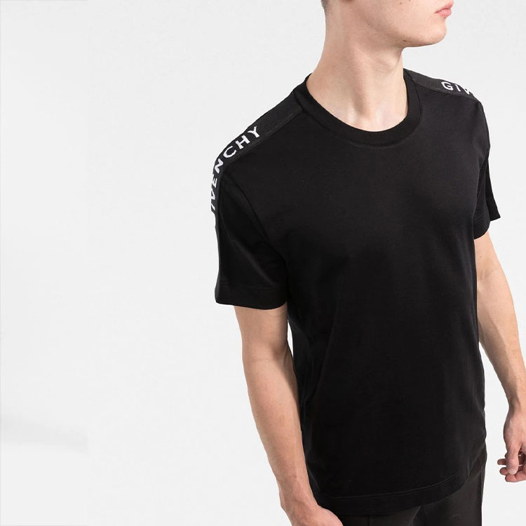 Purchase GIVENCHY SS22 黑色刺繡Logo圓領T恤 BM71DX3Y6B-001