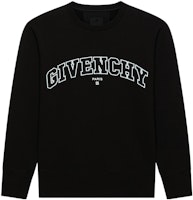 GIVENCHY SS22 Black Logo Embroidered Long Sleeve Sweatshirt BMJ0H63Y78-001 GIVENCHY SS22 Black Logo Embroidered Long Sleeve Sweatshirt BMJ0H63Y78-001