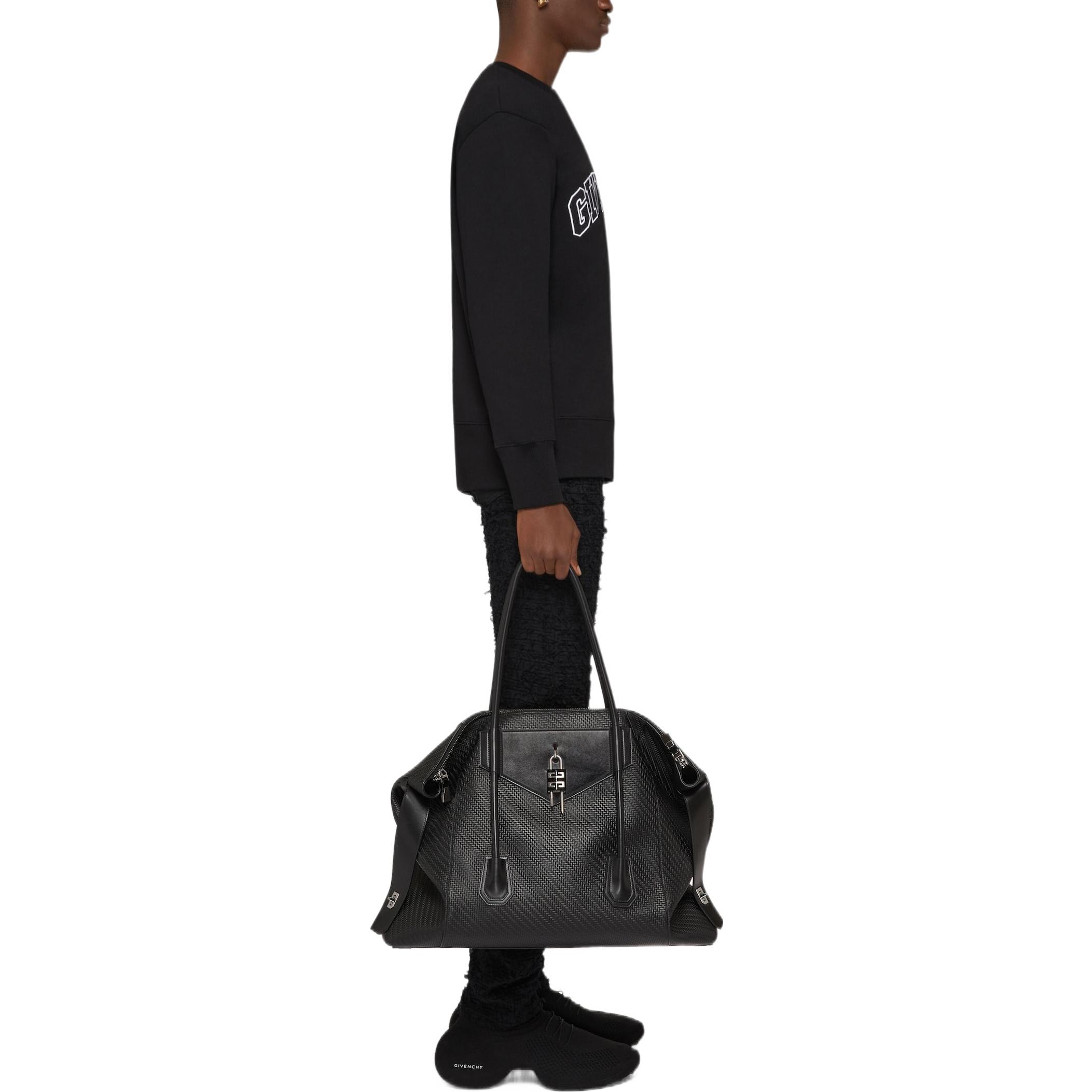 Details for GIVENCHY SS22 黑色刺繡Logo長袖衛衣 BMJ0H63Y78-001