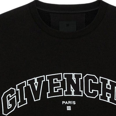 GIVENCHY SS22 黑色刺繡Logo長袖衛衣 BMJ0H63Y78-001 Sizing GIVENCHY SS22 黑色刺繡Logo長袖衛衣 BMJ0H63Y78-001