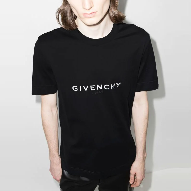 GIVENCHY SS22  Black Logo Print Crewneck Short Sleeve T-Shirt BM71653Y6BJ-001 圖 4