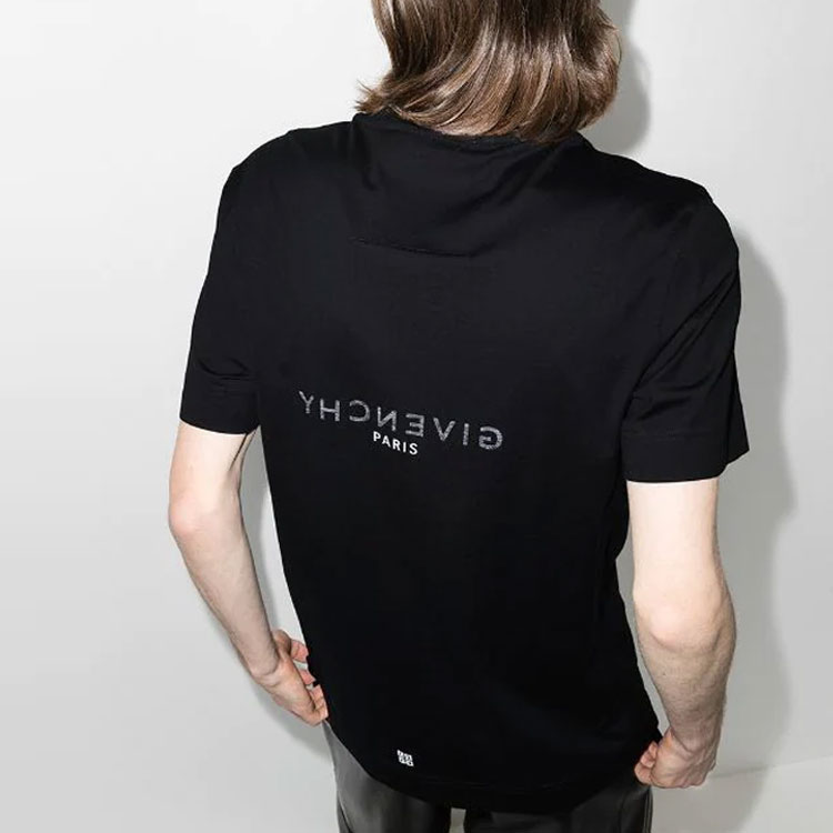 GIVENCHY SS22  Black Logo Print Crewneck Short Sleeve T-Shirt BM71653Y6BJ-001 圖 5