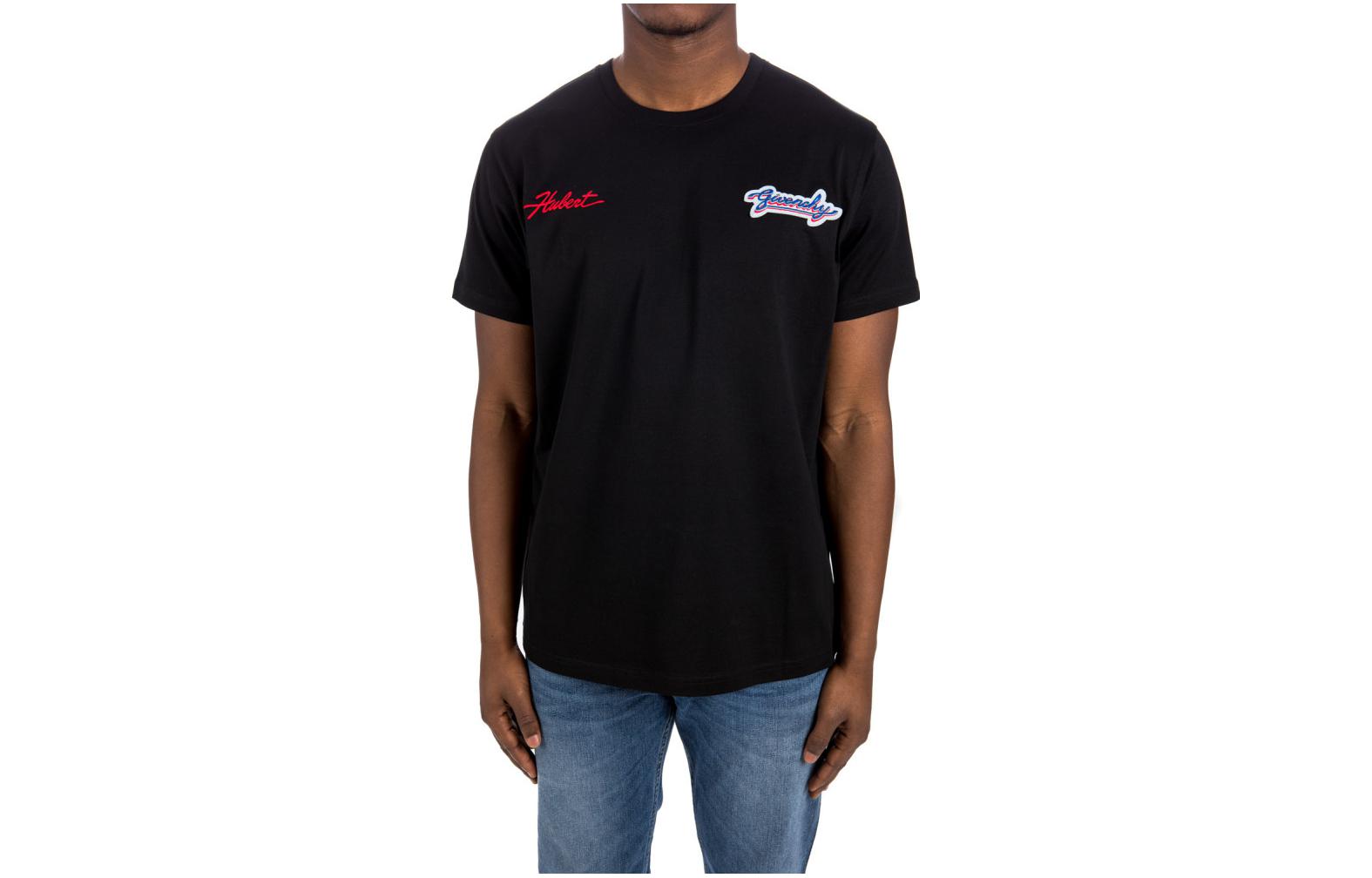 Buy 纪梵希 SS22 黑色logo印花宽松休闲圆领T恤 BM71143002-001