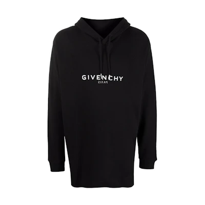 Givenchy SS22 Black Pullover Hoodie Long Sleeve Solid Color BMJ0E030RX-001