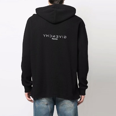 지방시 SS22 블랙 풀오버 후드티 긴팔 솔리드 컬러 BMJ0E030RX-001 Shop 지방시 SS22 블랙 풀오버 후드티 긴팔 솔리드 컬러 BMJ0E030RX-001