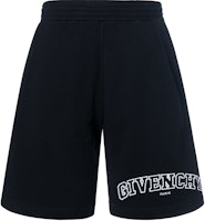 Givenchy SS22 Black Relaxed Embroidered Logo Mid-Waist Shorts BM513V3Y78-001 Givenchy SS22 Black Relaxed Embroidered Logo Mid-Waist Shorts BM513V3Y78-001