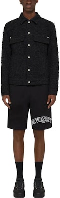 Givenchy SS22 Black Relaxed Embroidered Logo Mid-Waist Shorts BM513V3Y78-001 Lookbook Givenchy SS22 Black Relaxed Embroidered Logo Mid-Waist Shorts BM513V3Y78-001