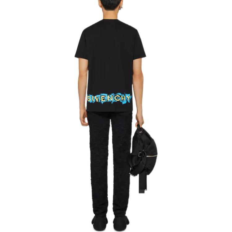 Givenchy SS22  Black Short Sleeve T-Shirt with Heart Logo Print. BM71DM3Y6B-001 圖 5