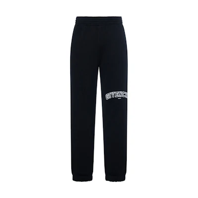 GIVENCHY SS22 Black Slim-Fit Embroidered Logo Jogger Sweatpants BM513U3Y78-001