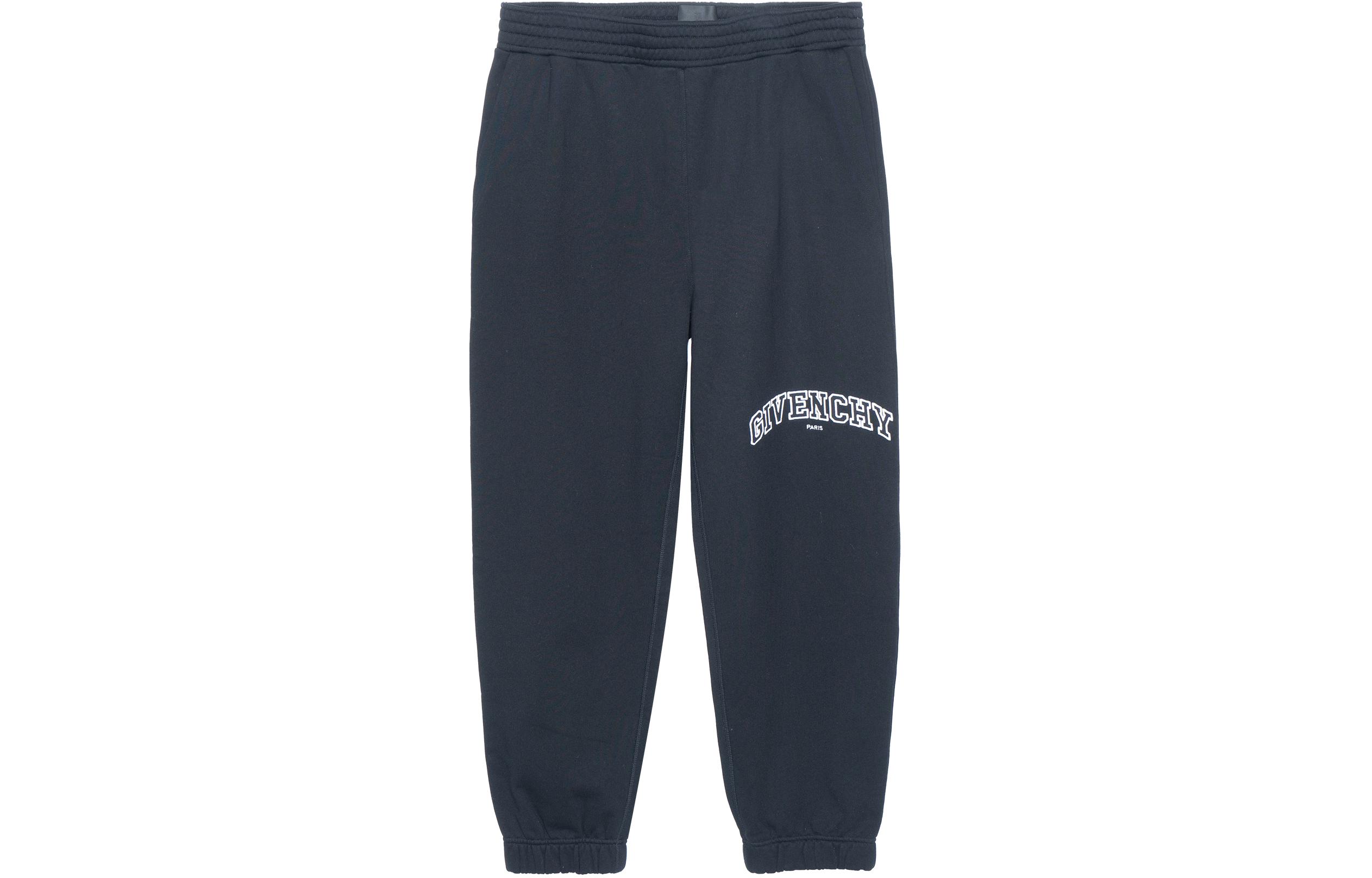 Order GIVENCHY SS22  Black Slim-Fit Embroidered Logo Jogger Sweatpants BM513U3Y78-001