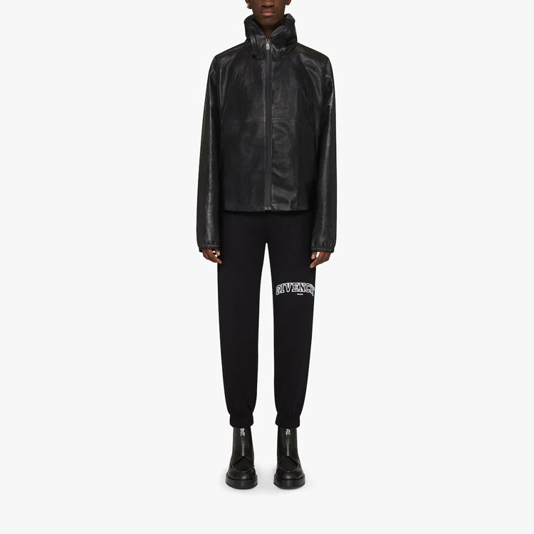 Shop GIVENCHY SS22  Black Slim-Fit Embroidered Logo Jogger Sweatpants BM513U3Y78-001