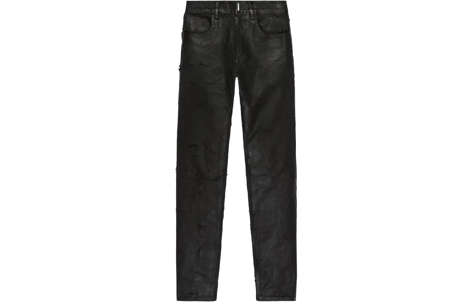 Givenchy SS22  Distressed Black Denim Jeans. BM50ST50M6-001