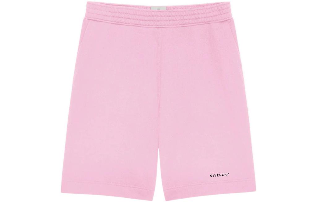 Order Givenchy SS22 Logo Bermuda Shorts Warna Pink Muda. BM515B3Y78-681
