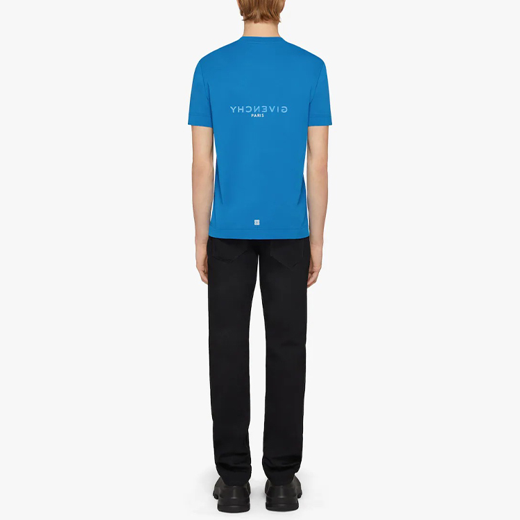Purchase GIVENCHY SS22 寬鬆版型藍色標誌印花T恤 BM71653Y6B-430