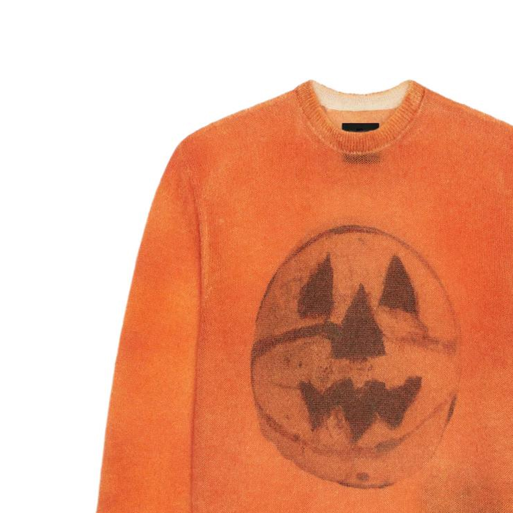 Details for GIVENCHY SS22 Sweater Lengan Panjang Motif Geometris Porcelain Orange BM90JF4YAN-802