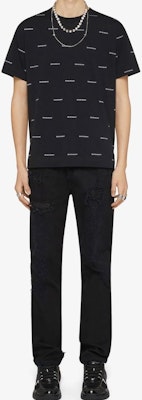 GIVENCHY SS22 Celana Jeans Hitam Slim Fit Distressed BM50ST50NY-001 Sizing GIVENCHY SS22 Celana Jeans Hitam Slim Fit Distressed BM50ST50NY-001