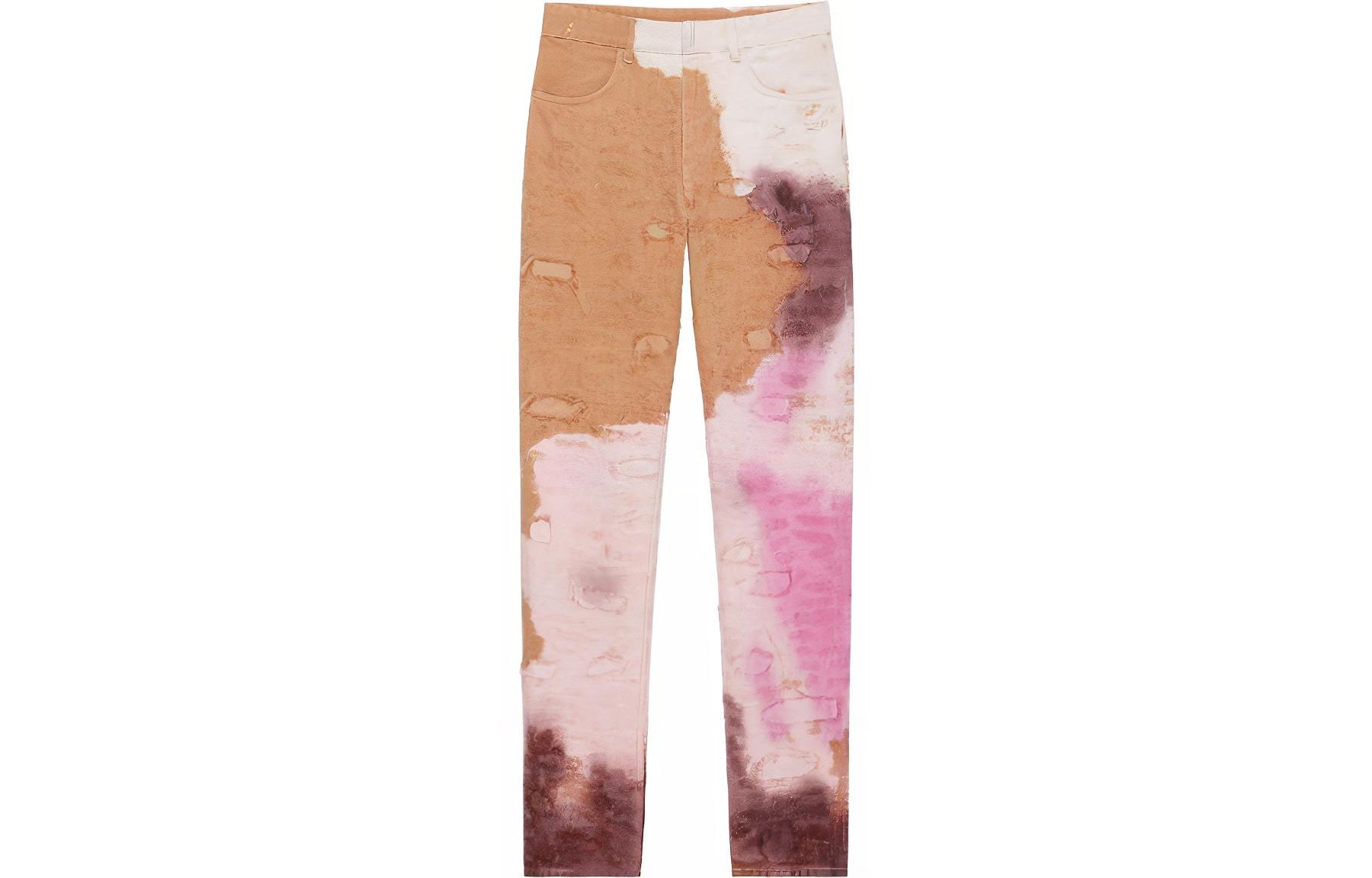 Givenchy SS22  Slim Fit Mid-Rise Yellow Washed Effect Jeans. BM50ST5Y32-293