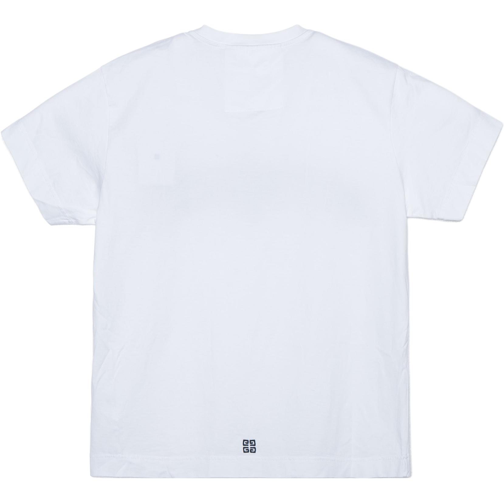 GIVENCHY SS22  White Embroidered Logo Short Sleeve T-Shirt BM71CW3Y6B-116 圖 3