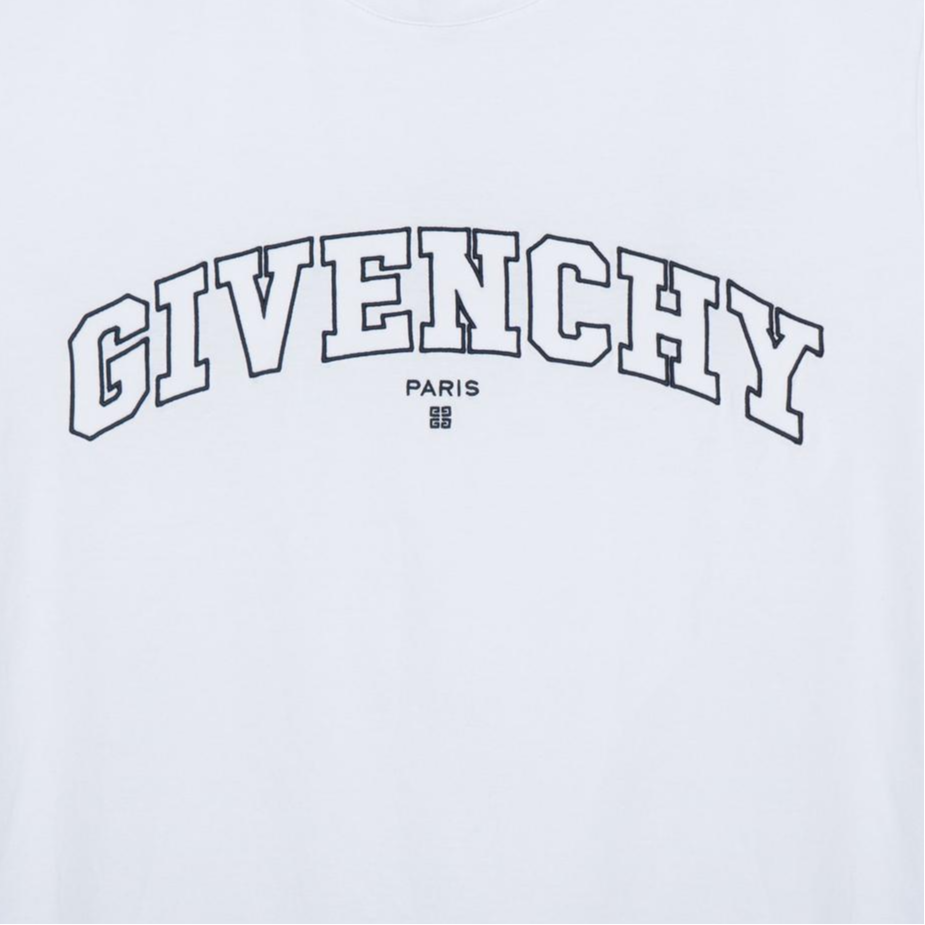 GIVENCHY SS22  White Embroidered Logo Short Sleeve T-Shirt BM71CW3Y6B-116 圖 7