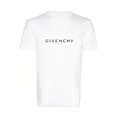 GIVENCHY SS22 White Logo Print Short Sleeve Crewneck T-Shirt BM71653Y6B-100