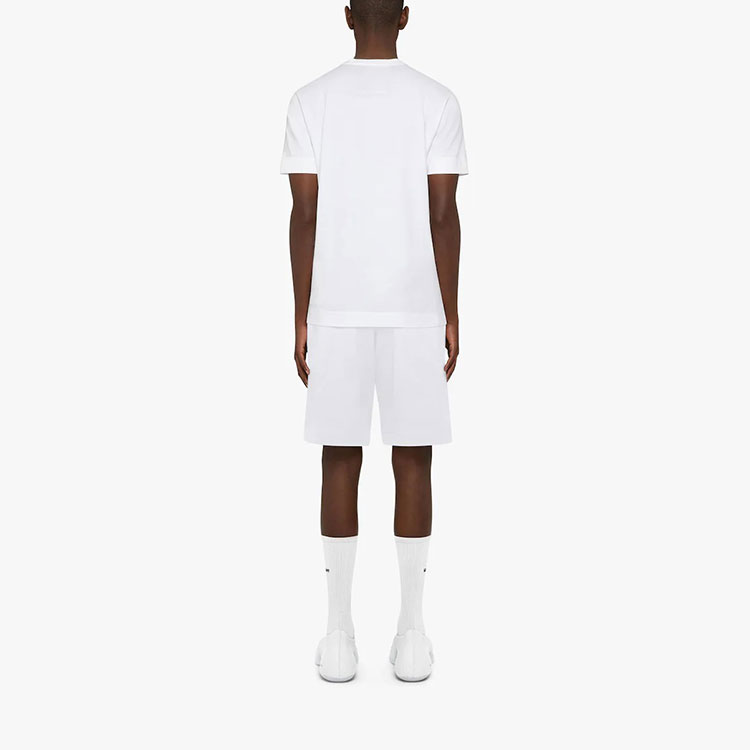 Shop Givenchy SS22  White Slim-Fit Crewneck T-Shirt with Letter Print. BM71F83Y6B-100