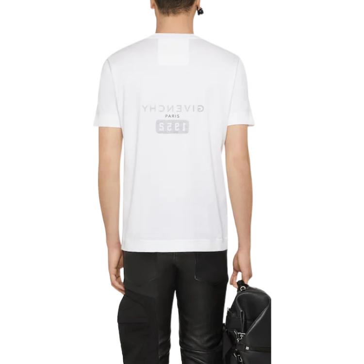 GIVENCHY SS22  White Slim-Fit T-Shirt with Letter Print. BM716G3Y87-100 圖 4