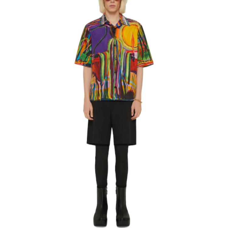 Lookbook Givenchy SS22 抽象印花夏威夷短袖襯衫 多色 男款 BM60T5149A-960