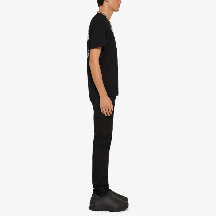 GIVENCHY SS22 Black  T-Shirt with Tiger Print and Solid Color Design. BM719C3Y6B-001 圖 6