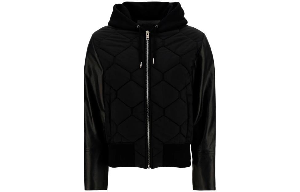 Givenchy SS22 Black Diamond Quilted Hooded Jacket BM00UX6Y0S-001