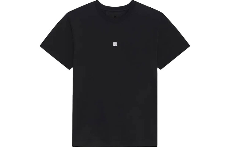 Order Givenchy SS22 黑色刺繡Logo圓領T恤 BM71DK3Y6B-001