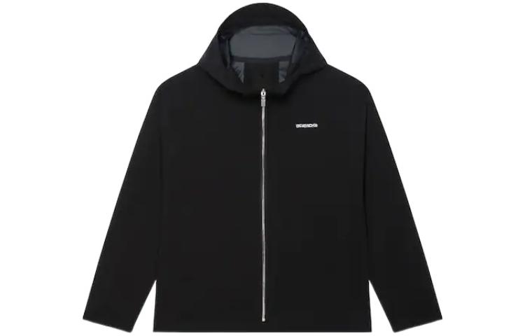 Givenchy SS22 Black Hoodie Jacket with Graffiti Letter Print BM00WT1YB0-001