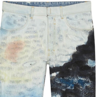 ジバンシィ SS22 ブルー タイダイ ダメージ ストレートレッグ ジーンズ メンズ BM50ST5Y2J-461 Details for ジバンシィ SS22 ブルー タイダイ ダメージ ストレートレッグ ジーンズ メンズ BM50ST5Y2J-461