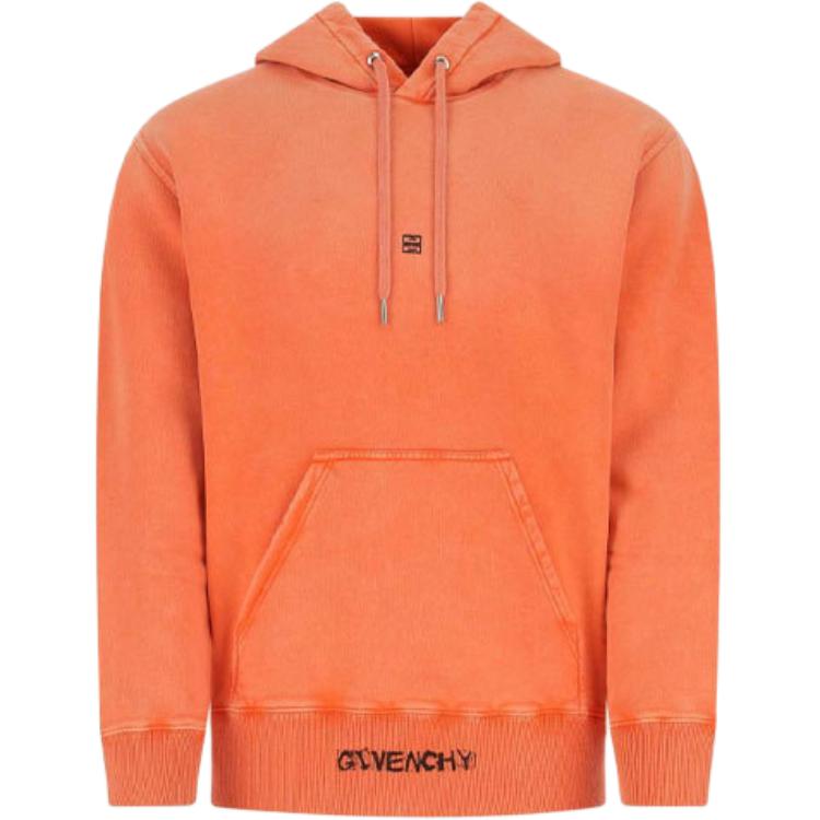 Givenchy SS22 Cartoon Print Orange Hoodie Long Sleeve BMJ0FF3Y69-820