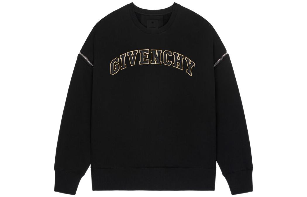 Givenchy SS22 Detachable Sleeve Logo Sweatshirt Black Crewneck BMJ0ER3Y69-001