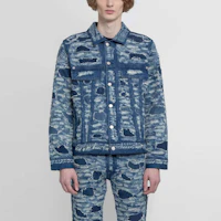 Lookbook GIVENCHY SS22 Distressed Denim Jacket Blue Fashion BM00Q650QC-420