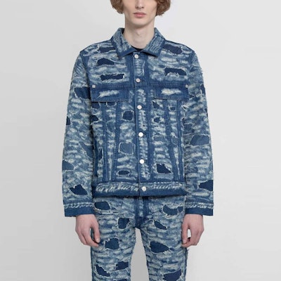 지방시 SS22 디스트레스 데님 자켓 블루 패션 BM00Q650QC-420 Lookbook 지방시 SS22 디스트레스 데님 자켓 블루 패션 BM00Q650QC-420