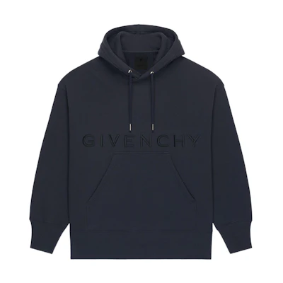 Givenchy SS22 Embroidered Logo Hoodie Blue () BMJ0CQ3Y6V-403