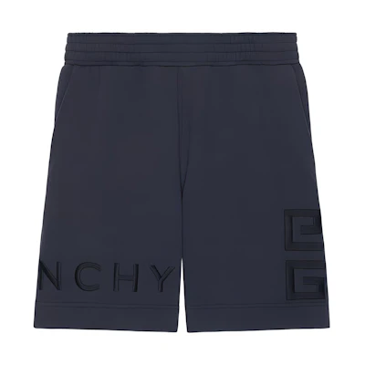 Givenchy SS22 Embroidered Logo Straight Fit Casual Shorts Blue . BM50WC3Y6U-403