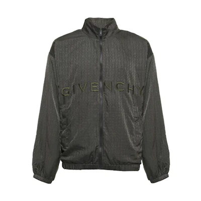 Givenchy SS22 Green All-Over Logo Print Casual Long Sleeve Jacket for Men BM00RN140E-309
