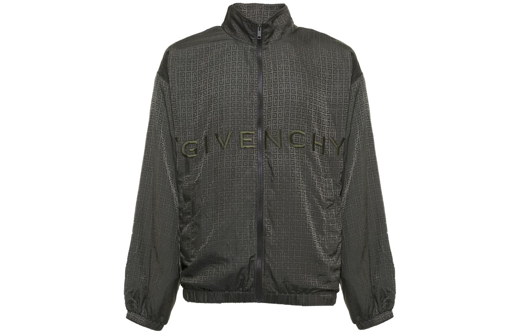 Order Chaqueta de Hombre Givenchy SS22 Verde con Logo Estampado y Manga Larga Casual. BM00RN140E-309