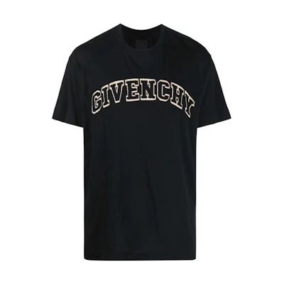 Givenchy SS22 Letter Print Loose Fit Crew Neck T-Shirt Black BM718W3Y6D-001