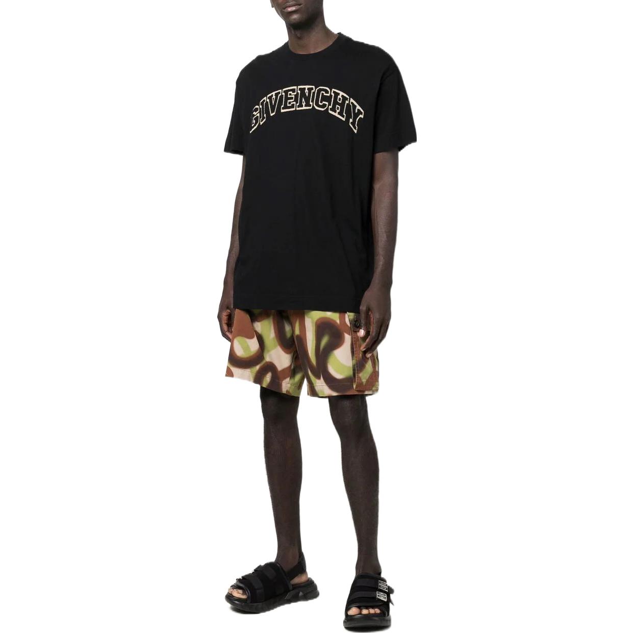 Lookbook Givenchy SS22 字母印花寬鬆版型圓領T恤 黑色 BM718W3Y6D-001