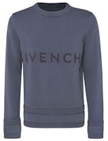 Givenchy SS22 Logo Intarsia Pullover Sweater Dark Teal BM90G9401M-464 Givenchy SS22 Logo Intarsia Pullover Sweater Dark Teal BM90G9401M-464