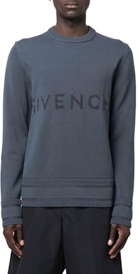 Givenchy SS22 Logo Intarsia Pullover Sweater Dark Teal BM90G9401M-464 Shop Givenchy SS22 Logo Intarsia Pullover Sweater Dark Teal BM90G9401M-464