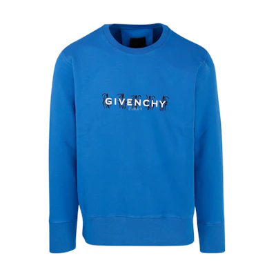 Givenchy SS22 Logo Letter Print Crewneck Sweatshirt Blue - BMJ0G43Y6V-430