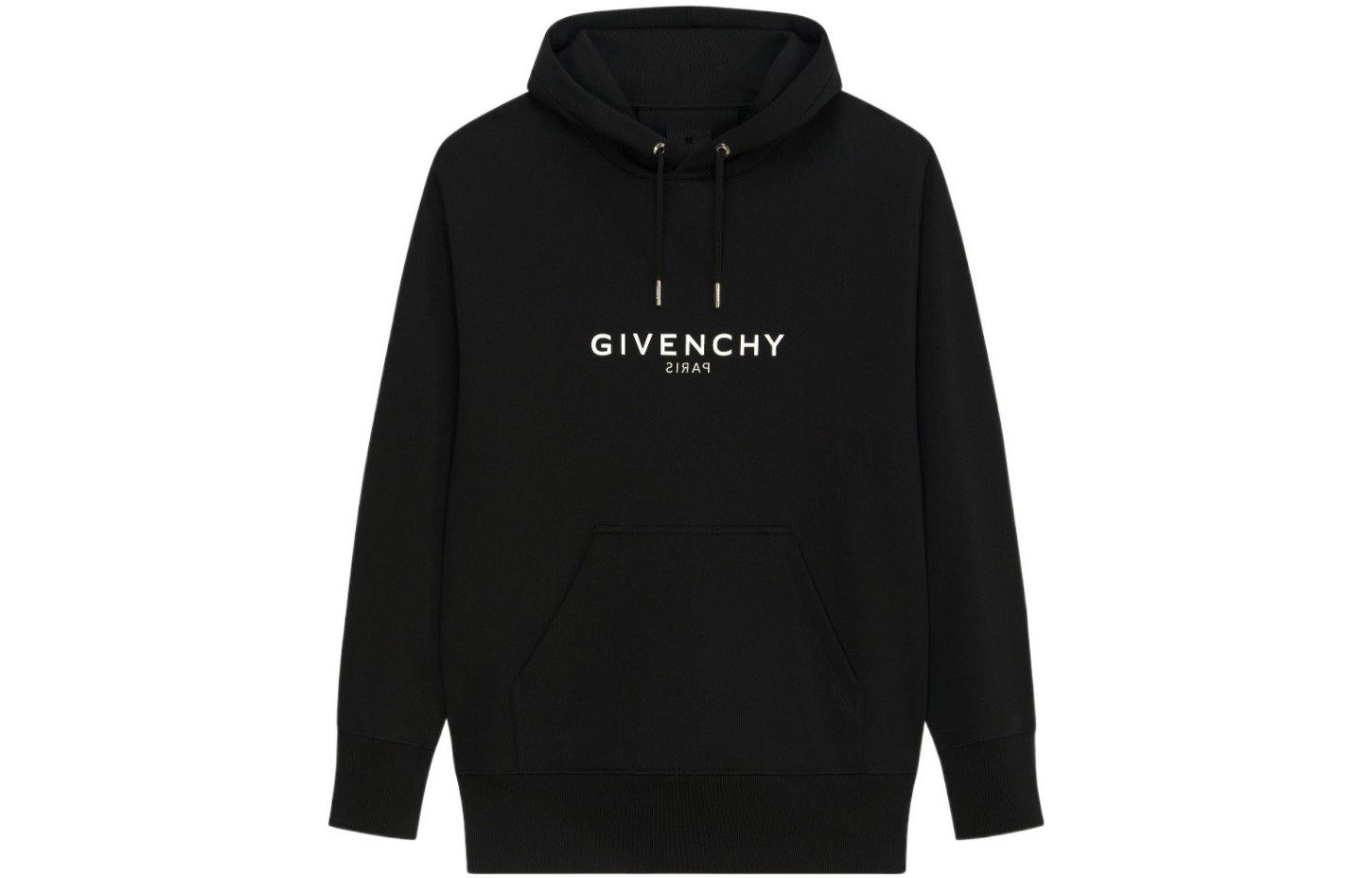 Order Givenchy 系列 SS22 黑色長袖Logo印花男士衛衣 BMJ0GD3Y78-001