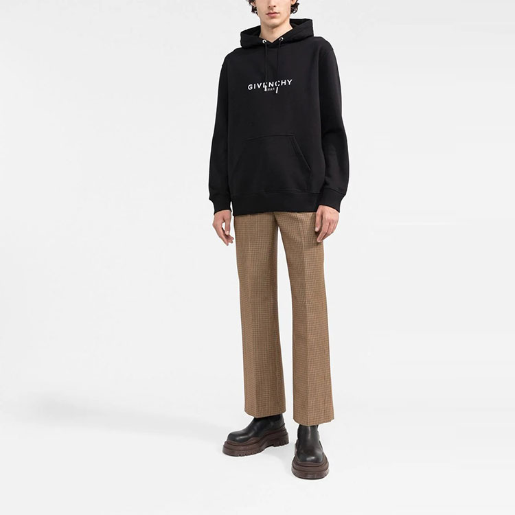 Lookbook Givenchy 系列 SS22 黑色長袖Logo印花男士衛衣 BMJ0GD3Y78-001